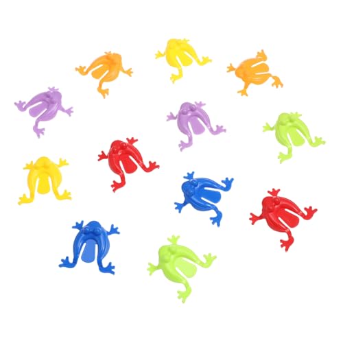 SOIMISS 24 Stück Frosch-Sprungspielzeug Froschspiel hüpfen zum Fingerdrücken hüpfende Frösche interaktives Animals Toys for Junge Massenfrösche Plastik von SOIMISS