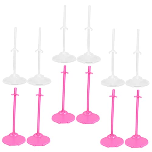 SOIMISS 24 Stück Puppe Stehender Clip Klein Wiedergeborene Puppe Puppen Unterstützen Puppenunterstützung Puppenhalter-Organizer Actionfigur Puppenständer Figurenständer Plastik von SOIMISS