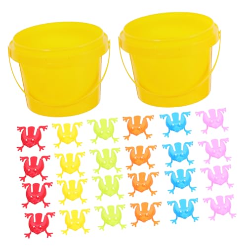 SOIMISS 24 Stück Teiliges Froschspielzeug aus Hochwertigem Kunststoff Bunte Springende Finger Press Frösche für Pädagogisches Minispielzeug für Kindergarten und Lernaktivitäten von SOIMISS