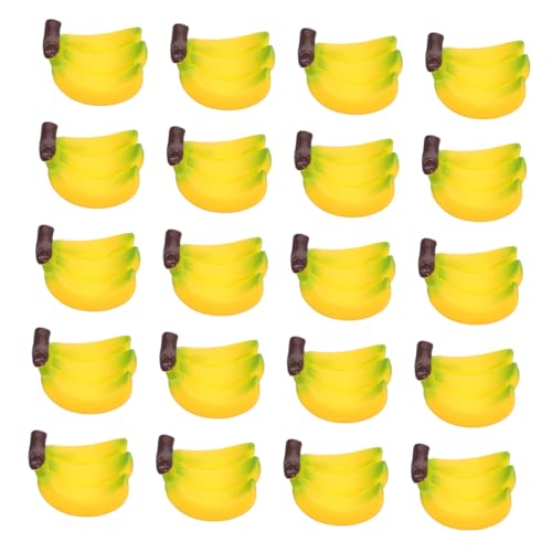 SOIMISS 24stücke Mini-Obst-dekor Mit Künstlichen Bananen Miniatur-Lebensmittel Aus Kunstharz Für Puppenhausküche Und Esszimmer Spielzeug-Banane Für Winzige Früchte Zur Dekoration von SOIMISS