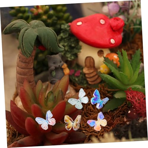 SOIMISS 24 Stück Teiliges Mini Schmetterling aus Resin Zarte Micro Landschaftsdeko für Puppenhaus Kleine Figuren für Feengarten und Miniatur Szenerien Handliche Miniatur Schmetterlinge von SOIMISS