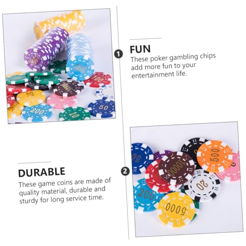 SOIMISS 24 Stück Teiliges Poker Spiel chip Klarer Wertaufdruck Stabile Lernmünzen für Spielmünzen Belohnungsspielzeug und Mahjong Token SOIMISS 24 Stück Teiliges Poker Spiel chip Klarer Wertaufdruck Stabile Lernmünzen für Spielmünzen Belohnungsspielzeug und Mahjong Token von SOIMISS