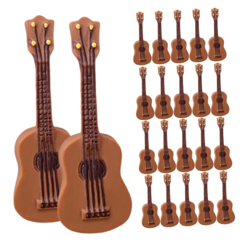 SOIMISS 25 Stück Miniatur Gitarrenmodell Teiliges für Puppenhaus Dekoration Realistische Instrumente aus Widerstandsfähigem Harz für Kreative Miniatur Displays von SOIMISS