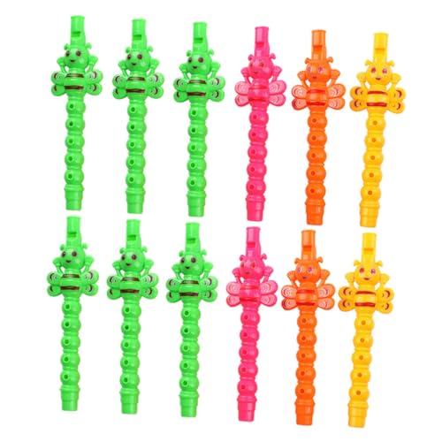 SOIMISS 25 Stück Teiliges Klarinettenspielzeug mit Cartoon Bienen Design Leichte Kunststoff Mini Klarinette Farbenfrohes Blasinstrument für Mädchen und Jungen als Zufällige Farbe von SOIMISS