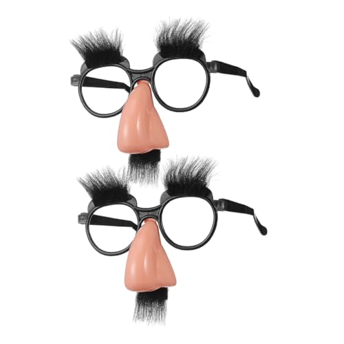 SOIMISS 2Stücke Clownbrille mit Schnurrbart Lustige Halloween Brille für Erwachsene für Geburtstagsfeiern Spaßbrillen für Unvergessliche von SOIMISS