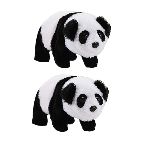 SOIMISS 2Stücke Elektrisches Panda Plüschtiere Geräuschfunktion für Interaktives Lernspielzeug für Krabbelkinder von SOIMISS