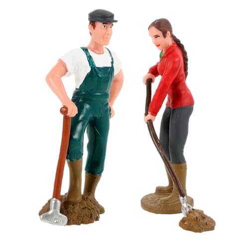 SOIMISS 2Stücke Miniatur Bauernfiguren für Kreative Realistische Männliche und Weibliche Landwirte für Modelle und Dekoration von SOIMISS