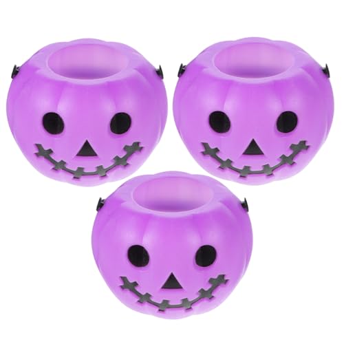 SOIMISS 3 Stück Halloween Süßigkeiten Eimer Tragbare Kürbis Süßigkeiten Halter für Partys und Dekoration für Halloween Snacks und von SOIMISS
