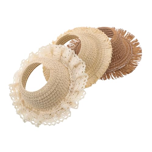SOIMISS 3 Stück Handgefertigte Offene Mini Hüte für Puppen Woven Sonnenhüte mit Breiter Krempe für DIY Projekte Puppen Teeparty und Flaschen Dekorationen SOIMISS 3 Stück Handgefertigte Offene Mini Hüte für Puppen Woven Sonnenhüte mit Breiter Krempe für DIY Projekte Puppen Teeparty und Flaschen Dekorationen von SOIMISS
