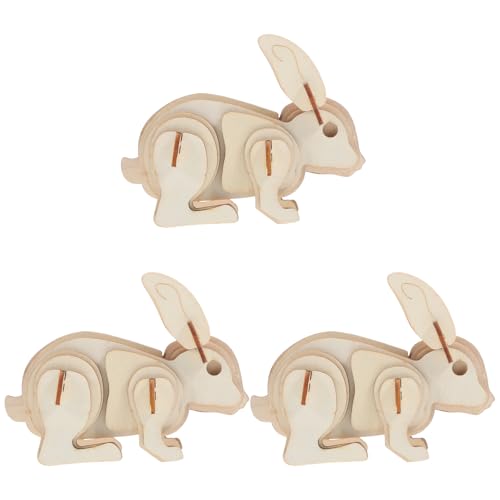 SOIMISS 3 Stück Holz Rabbit Puzzle Kit zum Färben und Tiermodell für Erwachsene für Zuhause SOIMISS 3 Stück Holz Rabbit Puzzle Kit zum Färben und Tiermodell für Erwachsene für Zuhause von SOIMISS