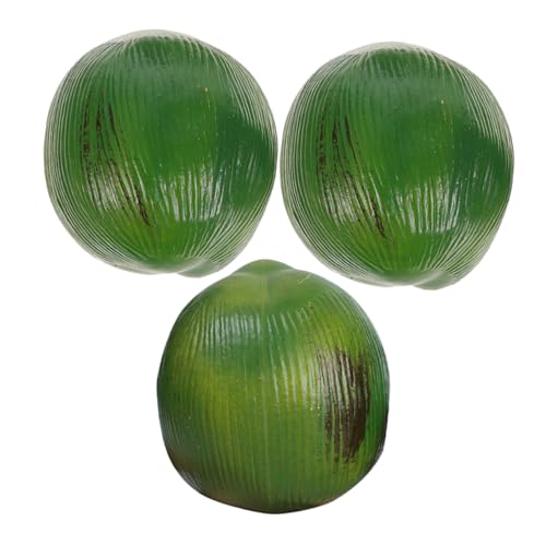 SOIMISS 3 Stück Jedenfalls Kokosnuss Party Dekoration Kokosnussfrucht Baumfiguren gefälschte Zitrone Zitronen-Küchendekor gefälschte Limetten Palmenkuchendekorationen Plastik Green von SOIMISS