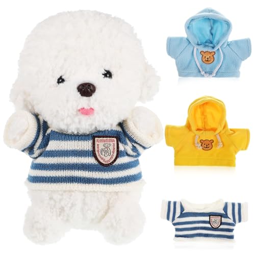 SOIMISS 3 Stück Kleidung für Spielzeugbären puppenkleider Set teddybären Kuscheltier tragen Kleidung zubehör Stofftierkleidung unser Blau Winzige Pullover-Kleidung Pullover für Puppen Garn von SOIMISS