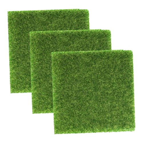 SOIMISS 3 Stück Kunstrasen Teilig Künstliche Grasmatte DIY Sandtisch Dekoration Miniaturlandschaft Frühling Winter Modellbau von SOIMISS