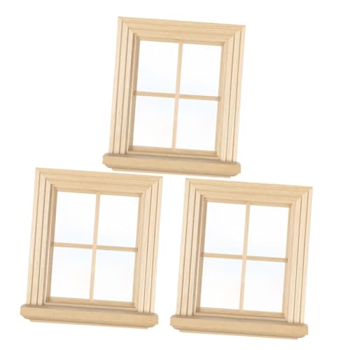 SOIMISS 3 Stück Maßstab Holz Unlackiert DIY Möbel Zubehör Beige für Puppenhaus Dekoration und Individuelle Gestaltung von SOIMISS