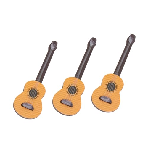 SOIMISS 3 Stück Mini Holz Gitarre aus Langlebigem Kiefernholz Detailgetreues Miniatur Instrument für Puppenhaus Dekoration und Kreative Bastelprojekte Platzsparendes Design von SOIMISS