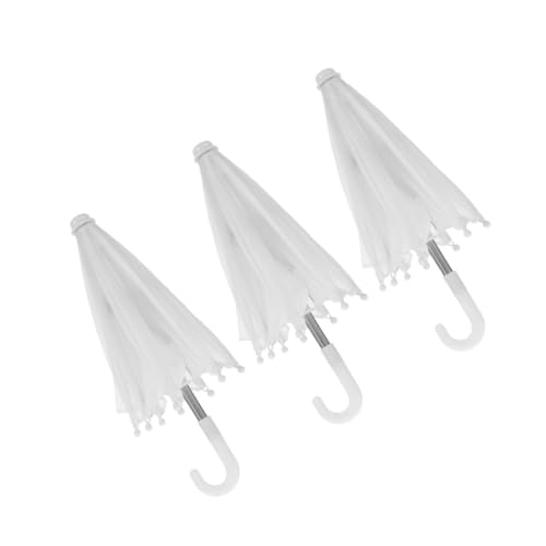 SOIMISS 3 Stück Mini Regenschirm Weiß Miniatur Puppenhaus Dekoration Wetterfestes Miniatur schirmmodell für Puppenzubehör und Mini Haus Ornament SOIMISS 3 Stück Mini Regenschirm Weiß Miniatur Puppenhaus Dekoration Wetterfestes Miniatur schirmmodell für Puppenzubehör und Mini Haus Ornament von SOIMISS