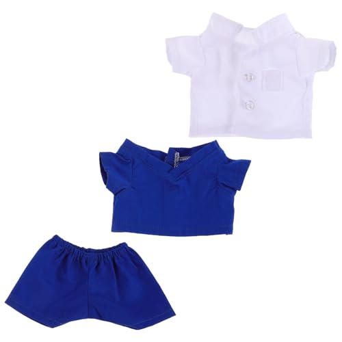 SOIMISS 3 Stück Plüschbär Arztkostüm Dunkelblau Kuscheltier Kleidung Puppenkleidung Weiches Material Arzt Outfit für Stofftiere und Puppen von SOIMISS