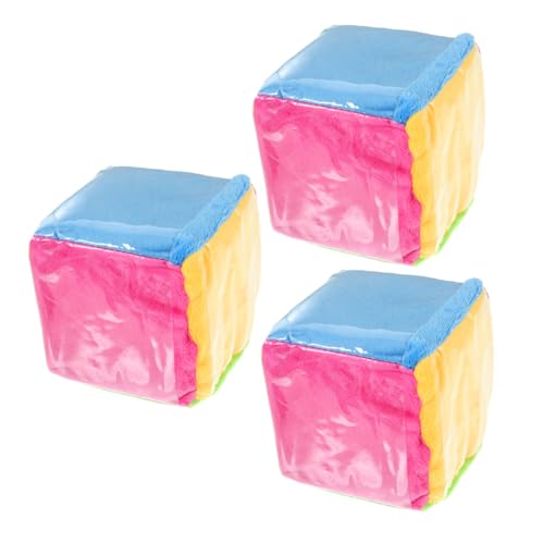 SOIMISS 3 Stück Soft Dice mit Kartenfach Bunte Jumbo Würfel für Lernspiele Pädagogische Würfel mit Transparentem Kartenfach für Klassenzimmer und Familienaktivitäten von SOIMISS