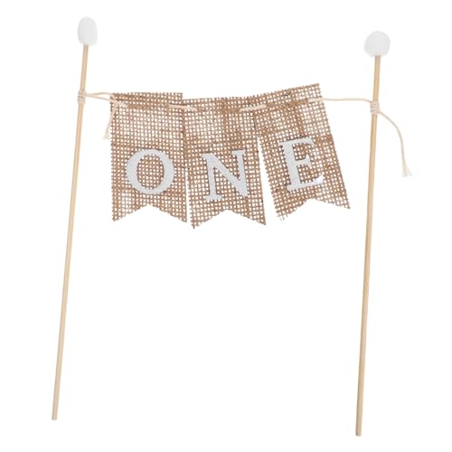 SOIMISS 3 Stück Teiliges Geburtstags Kuchen Dekoration Rustikale Wimpelgirlande Kleiner Tortenaufsatz Wiederverwendbar Einfache Montage Passend für Kuchen Partydekoration für Junge Mädchen von SOIMISS