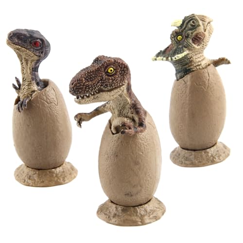 SOIMISS 3 Stück Teiliges Halbausgebrütete Dinosaurier Eier Modelle Realistische Dinoschalen Dekoration für Schreibtisch Kindgerechte Dinosaurier Figuren als Geschenk und Wohnaccessoire von SOIMISS