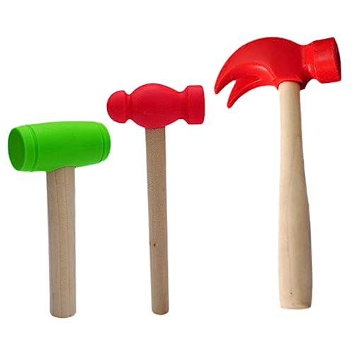 SOIMISS 3 Stück Teiliges Holzhammer für Sicheres Leichtes und Robustes Werkzeugspielzeug für Kreatives für Geburtstags und Feiertagsgeschenke von SOIMISS
