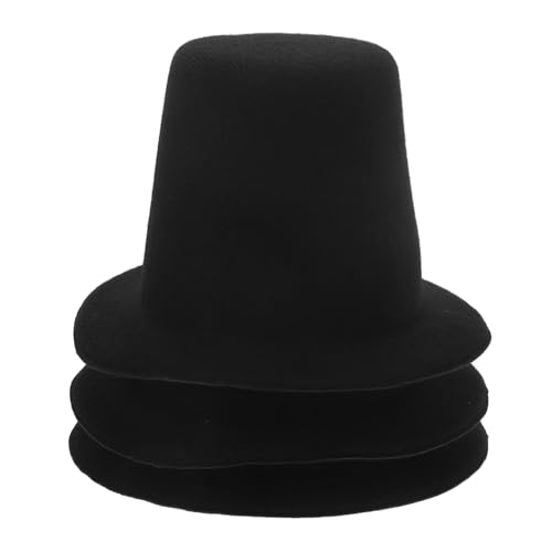SOIMISS 3 Stück Teiliges Mini Puppenhüte Schwarz Kleine DIY Bastel Hüte für Puppenkostüm Aufführung Zubehör Leicht Robust und Vielseitig von SOIMISS