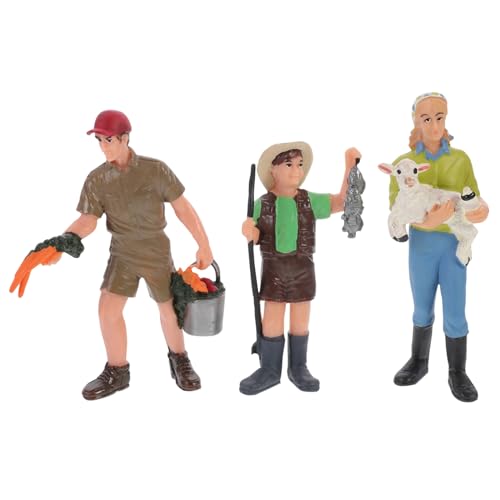 SOIMISS 3 Stück Teiliges Miniatur Figuren aus Robustem Material Realistische Sandtisch Menschenmodelle Detailreiche Mini Scene Accessory für Architektur und Modellbau von SOIMISS