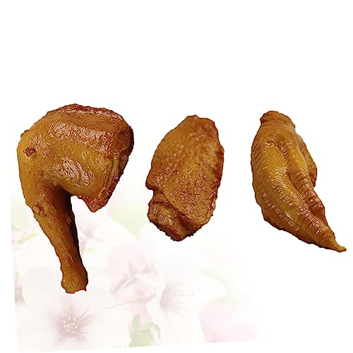 SOIMISS 3 Stück Teiliges Realistisches Fake Chicken Feet und Drumstick Food Model aus Kunststoff Detailgetreue Nachbildung Dekoratives Küchen und Fotorequisit für Malerei und Lehrzwecke von SOIMISS