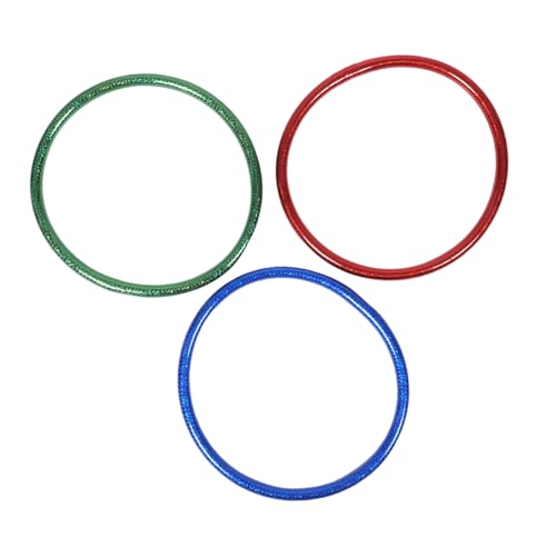 SOIMISS 3 Stück Teiliges Übungsring Bunt Glänzend Leichter Hoop für Teens Kreatives Spiel Fitness für Sport Tanz Spielplatz und Haustier Agility Training von SOIMISS