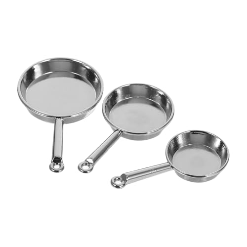 SOIMISS 3 Stücke Maßstab Metallpfannen für Realistische Kochspielzeuge und Miniatur Küchenzubehör SOIMISS 3 Stücke Maßstab Metallpfannen für Realistische Kochspielzeuge und Miniatur Küchenzubehör von SOIMISS