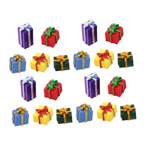 SOIMISS 30 Stück Teiliges Mini Weihnachtsgeschenkbox aus Robustem Resin Wiederverwendbare DIY Deko für Winterfestival Kleine Geschenkboxen für Kreative Tischdekoration und Festliche von SOIMISS