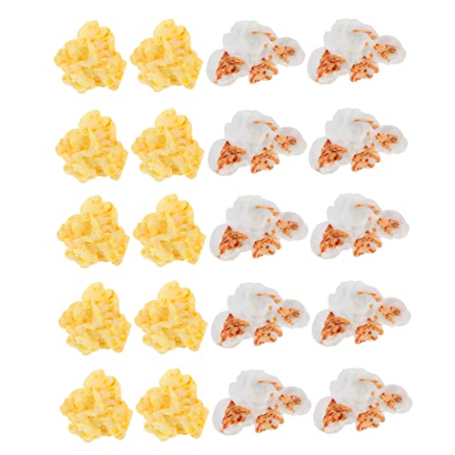 SOIMISS 30 Stück Teiliges Resin Popcorn Charms DIY Handyhüllen Dekoration Bunte Popcorn Ornamente Kreative Schmuck Accessoires für Handwerk und Partygestaltung von SOIMISS