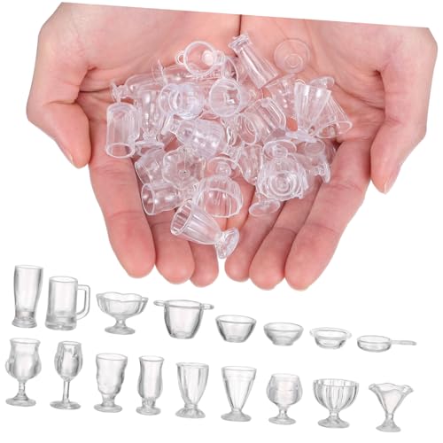 SOIMISS 34 Teiliges Mini Modell Mini Miniaturen Behälter Becher Kleines Puppenhaus Mini Modell Mini Hauszubehör Kleines Hauszubehör Mini Schmuck von SOIMISS