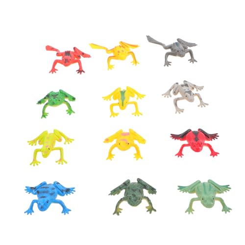 SOIMISS 36 Stück Teiliges Kleine Realistische Froschfiguren aus Robustem PVC Detailgetreu Gestaltete Mini Frösche für Dschungelspiel Kreatives und Partydekoration von SOIMISS