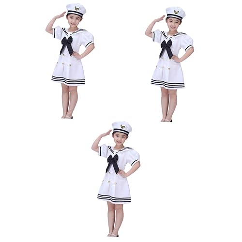 SOIMISS 3St Matrosenkostüm für Mädchen kinderkleider kinderkleidung kinderbekleidung kleidung für kinder dress Marine-Navy-Kostüm weiße Marine-Outfits weiß marine uniform Black SOIMISS 3St Matrosenkostüm für Mädchen kinderkleider kinderkleidung kinderbekleidung kleidung für kinder dress Marine-Navy-Kostüm weiße Marine-Outfits weiß marine uniform Black von SOIMISS