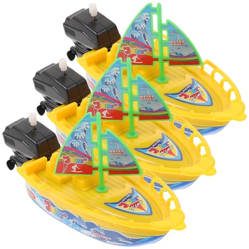 SOIMISS 3Stücke Badespielzeug Aufwindbare Segelboote für Kleinkinder Badewanne und Pool Sicher Langlebig und Hautfreundlich für Stundenlangen Wasserspaß von SOIMISS