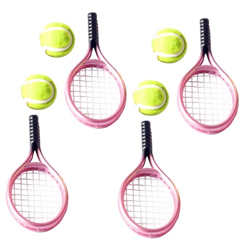 SOIMISS 4 Sätze Miniatur Tennisrackets und Bälle Mini Tennis Dekorationsspielzeug für Miniatur Sportzubehör für Puppenhaus und Mikro Landschaft Vielseitig Einsetzbar SOIMISS 4 Sätze Miniatur Tennisrackets und Bälle Mini Tennis Dekorationsspielzeug für Miniatur Sportzubehör für Puppenhaus und Mikro Landschaft Vielseitig Einsetzbar von SOIMISS