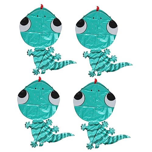 SOIMISS 4 Stück Gecko -Ballon Dekorationen Massenballons Luftballons in Tierform tierluftballone tier luftballons Aufblasbare Folienballons Party-Layout-Folienballons Aluminiumfolie Blue von SOIMISS