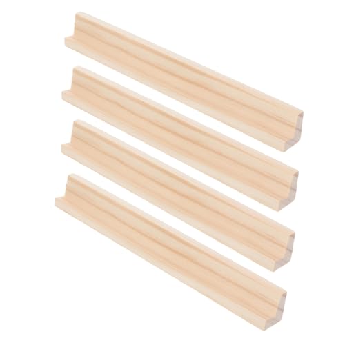 SOIMISS 4 Stück Holz Domino Ständer Multifunktionale Halter für DIY Spiele Alphabet Zubehör zur Aufbewahrung von Dominosteinen für Kreative Bastelprojekte von SOIMISS