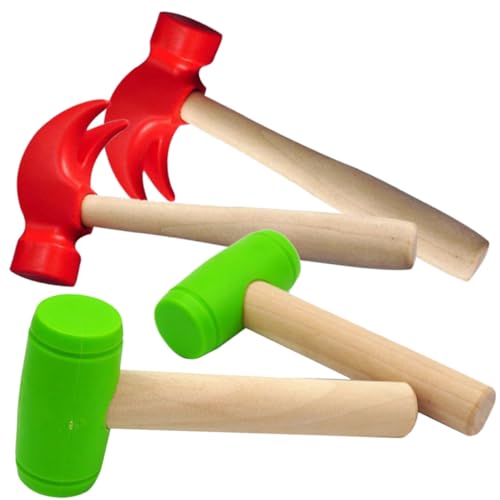 SOIMISS 4 Stück Holzhammer Realistische Simulation mit Glattem Griff Sicheres Hämmer Kleinkinder Hand Auge koordination und Motorischen Fähigkeiten SOIMISS 4 Stück Holzhammer Realistische Simulation mit Glattem Griff Sicheres Hämmer Kleinkinder Hand Auge koordination und Motorischen Fähigkeiten von SOIMISS
