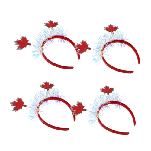 SOIMISS 4 Stück Kopfband für mit Glitzernden Ahornblättern Festliche Haaraccessoires für Erntedankfest und Tag Leichte Kompakte und Bequeme Haarschmuck für Unvergessliche Feiern von SOIMISS