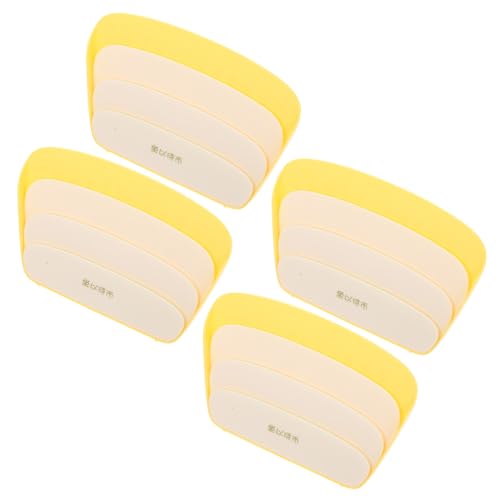 SOIMISS 4 Stück Kunststoff Spielkartenhalter Kartenständer Stabil Leicht für Kartenspiele Senioren Multifunktional Kartenablage Kompakt und Faltbar Gelb von SOIMISS