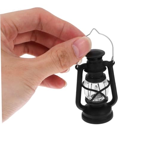 SOIMISS 4 Stück Lampendekoration für Mikrokrokerosin Puppenhaus Lichtmodell Vintage Petroleumlampe Miniatur-Petroleumlampenfigur Miniaturpuppenhausdekoration kleine Petroleumlampe Schwarz SOIMISS 4 Stück Lampendekoration für Mikrokrokerosin Puppenhaus Lichtmodell Vintage Petroleumlampe Miniatur-Petroleumlampenfigur Miniaturpuppenhausdekoration kleine Petroleumlampe Schwarz von SOIMISS