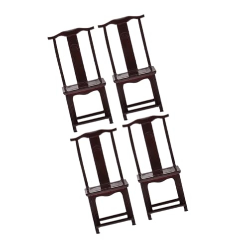 SOIMISS 4 Stück Mini Vintage Chair Miniatur Möbeldesign für Puppenhaus Hochwertige Abs Möbel für DIY Miniaturlandschaften und Dekorationen von SOIMISS