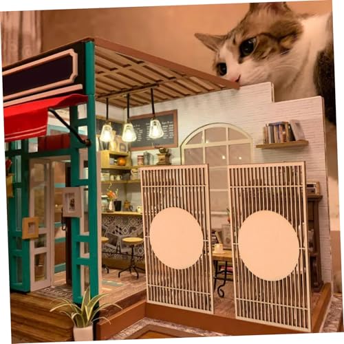 SOIMISS 4 Stück Miniatur Holz Bildschirm Modell Dekorativer Chinesischer Raumteiler für Sandtisch Puppenhaus Mikrohaus Dekoration Desktop Fotografie Requisiten von SOIMISS