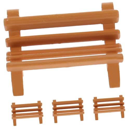 SOIMISS 4 Stück Modell Kunststoff DIY Gartenmöbel Mini Haus Zubehör Realistische Proportionen Puppenhaus Landschaftsdeko von SOIMISS