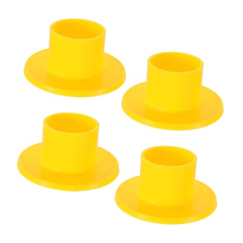 SOIMISS 4 Stück Paradies -Plastikbasis Spielplatz Outdoor Plattenhalter aus Kunststoff Outdoor-Spielgeräte für Fußabdeckungen aus Kunststoff Yellow von SOIMISS