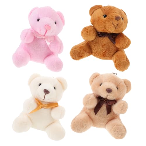 SOIMISS 4 Stück Plüsch Bär Schlüsselanhänger Kuschelig Gefüllt Niedliche Bag Hanging Pendants Aesthetic Key Chain Charm Geschenkidee von SOIMISS