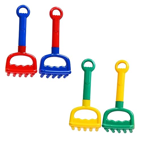 SOIMISS 4 Stück Strandrechen Strandschaufel Strandsandrechen Sandkelle Sandspielzeug Draußen Sandrechen Sandrechen Outdoor Werkzeuge Kinderspielzeug Kunststoff Rot von SOIMISS