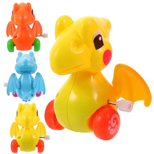 SOIMISS 4 Stück Teiliges Aufziehspielzeug Kleine Bewegliche Dinosaurier Spielzeugautos für Jungen Mädchen Indoor Outdoor Geeignet Niedliches Aufzieh dinosaurierauto Geschenk von SOIMISS